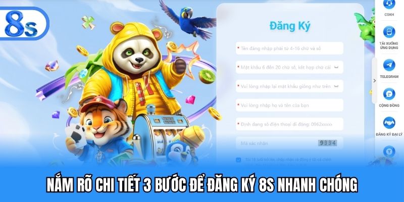 Nắm rõ chi tiết 3 bước để đăng ký 8S nhanh chóng